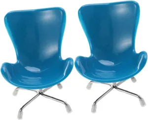 2pcs Mini Computer Chair Decor for Dollhouse Cute Miniature Chair Accessory for Mini House for Home Decoration and Photography Props