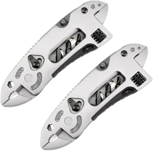2Pcs Multi Tool Pliers Durable Utility Tool for Camping Fishing and Projects Ergonomic Design Pocket Wrench with Versatile Functions