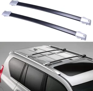 2Pcs Roof Racks Black 150LBS Cross Bars Compatible for GX460 2010-2022 Aluminum Cargo Carrier Rooftop Bag Luggage Racks Cross bar