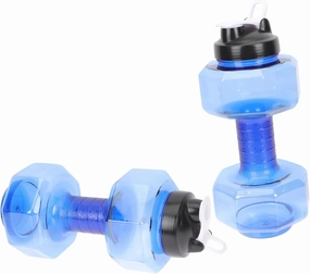 2Pcs Water Filled Dumbbell Water Bottles Portable Fitness Kettles for Gym Outdoor Sports Capacity Lightweight Unique Design for Hydration and Workout