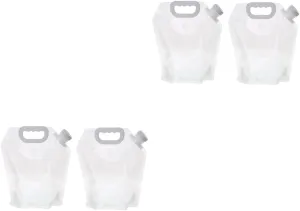 2sets Collapsible Water Bag Foldable Water Container for Outdoor Sports Camping Hiking Lightweight Portable Storage for Travel and Adventure 2pcs*2