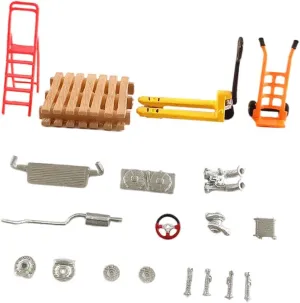 2X 1/64 Scale Car Repair Shop Layout Diorama Model Accessory Toy