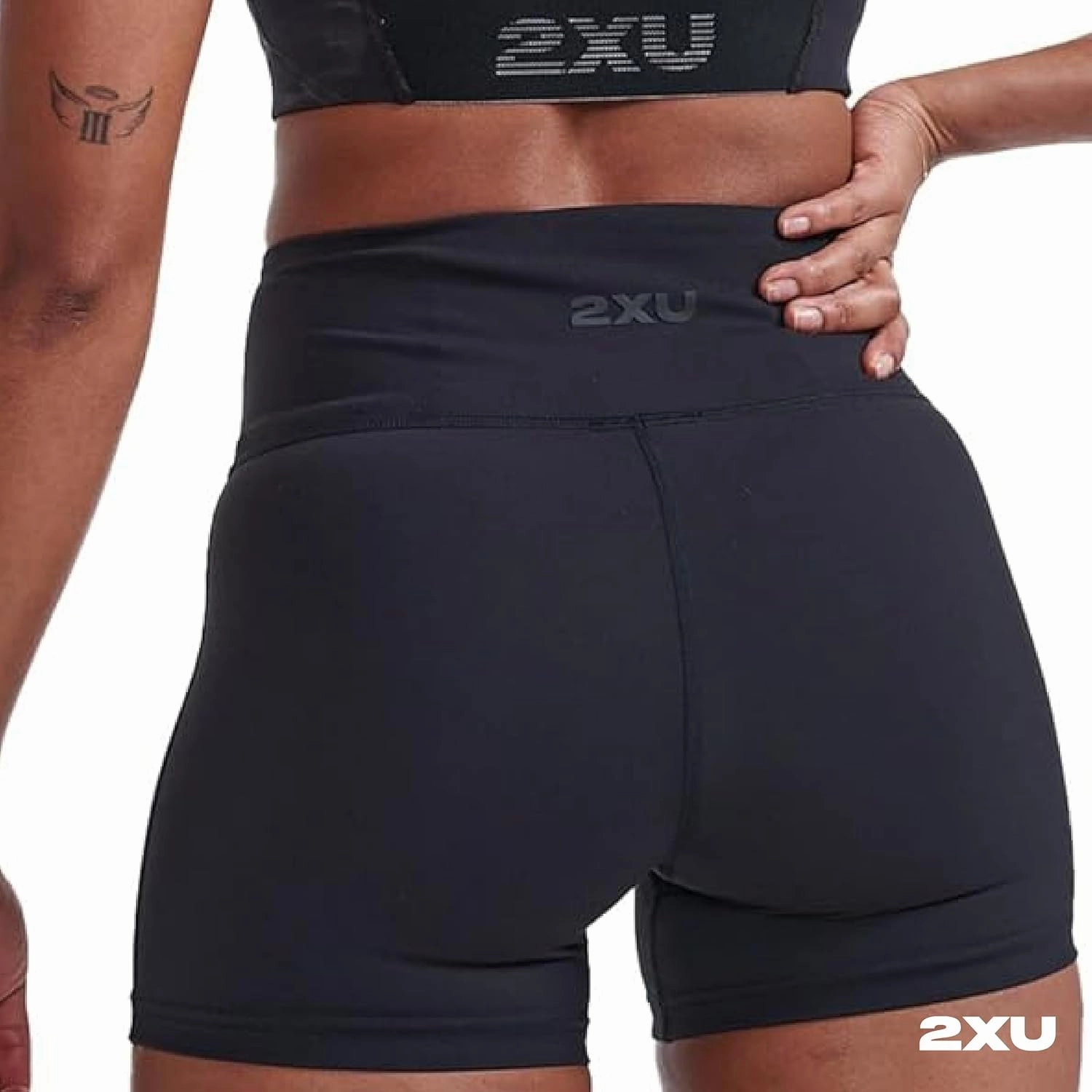 2XU - Form Hi-Rise Compression 4" Shorts - Black/Black