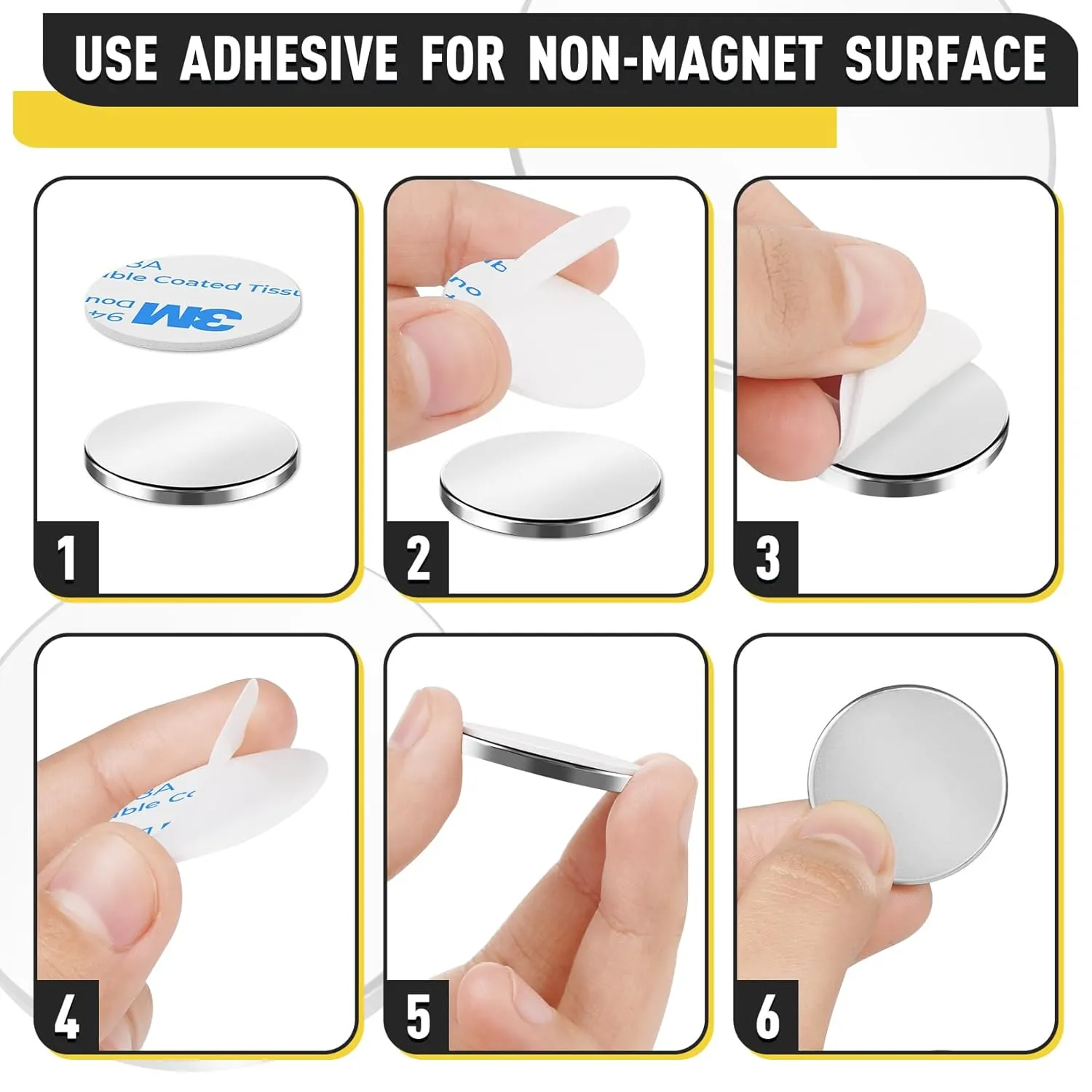 30 Pack Strong Magnets Heavy Duty, Neodymium Magnets with Adhesive Backing for Refrigerator, Rare Earth Magnet for Crafts, Office, DIY