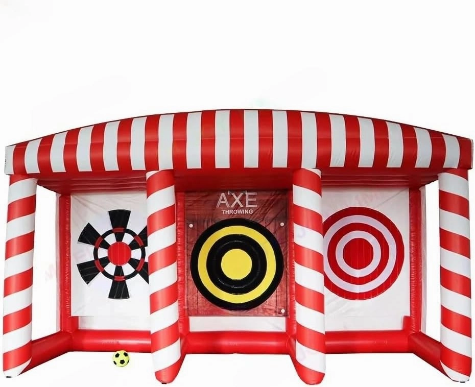 3-in-1 Inflatable Basketball Football Dart Tossing Carnival Sport Game Toys with Blower and Game Accessories (H)