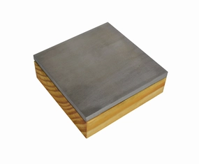 3" Hardened Steel Combination Bench Block with Wooden Base