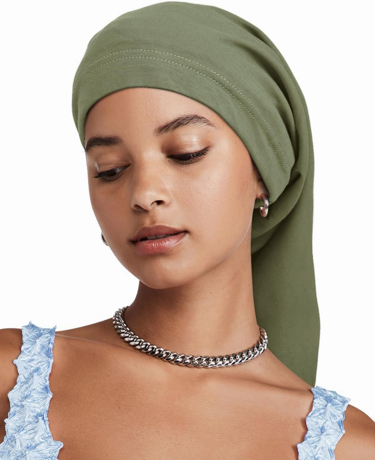 3 Size Satin Lined Sleep Caps for Braids,Dreadlocks Natural Curly Hair Adjustable