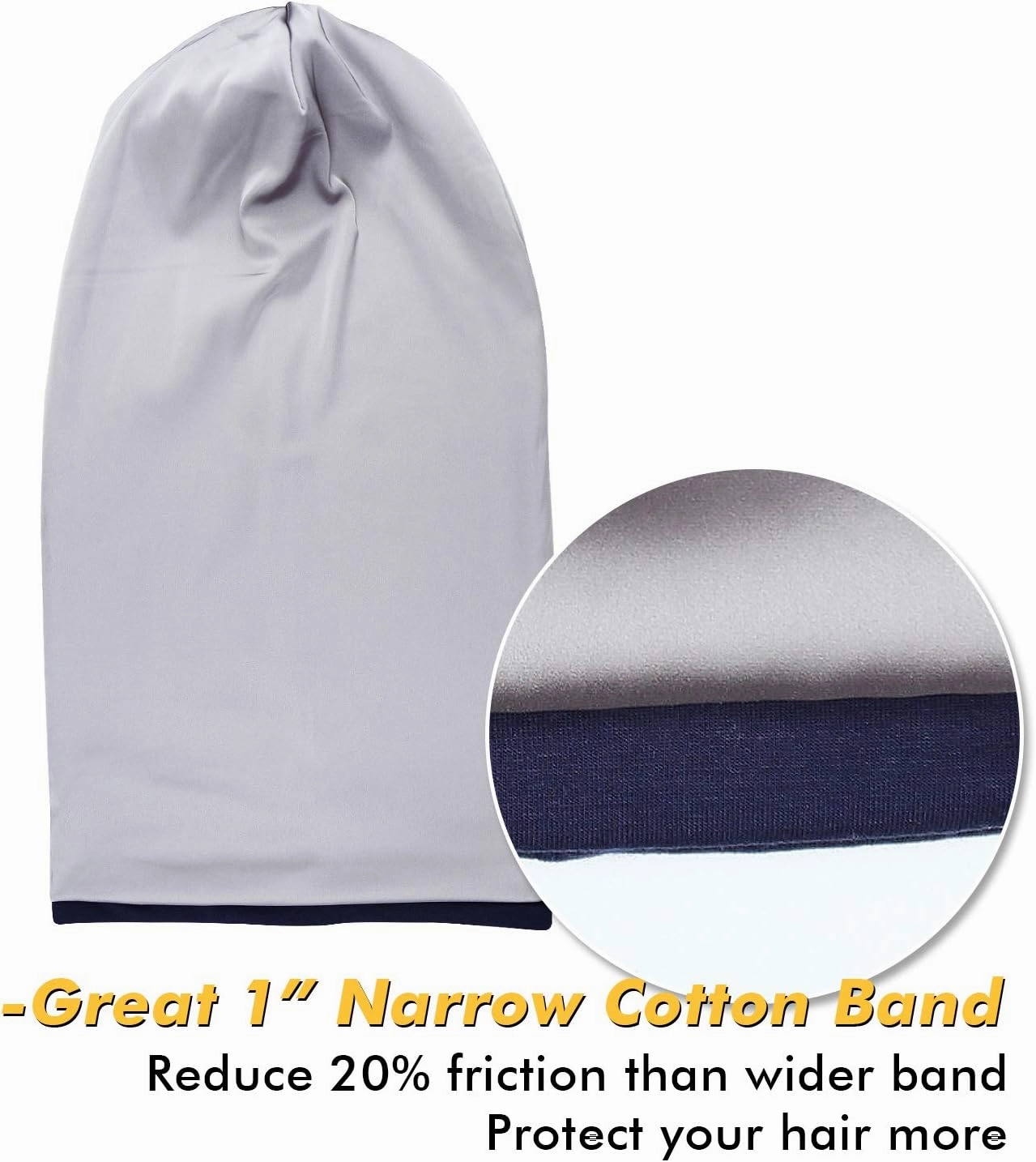 3 Size Satin Lined Sleep Caps for Braids,Dreadlocks Natural Curly Hair Adjustable