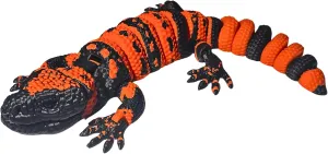 3D Printed Realistic Gila Monster with Articulating Limbs, Movable Tail, and Functional Jaw – Lifelike Collectible Reptile Model - 13" Long