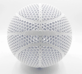 3D Printed Airless Basketball with Hole Design - High Bounce Indoor/Outdoor Anti-Strike Basketball, with Portable Backpack