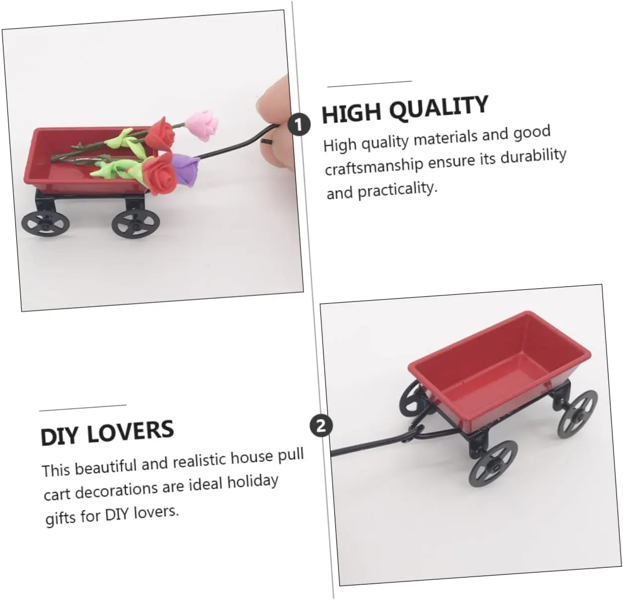 3sets Scale Dollhouse Micro Adornment for DIY Projects Lightweight and Fairy Garden Decor 2pcs*3