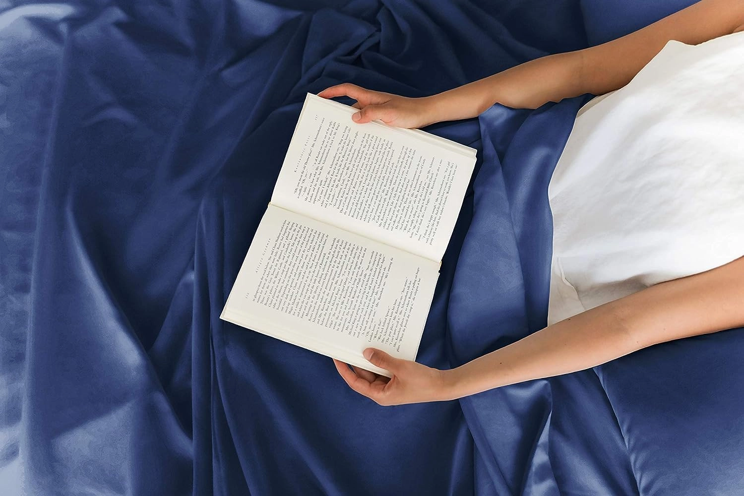 400 Thread Count Cotton Sheet Set - Full Size 100% Cotton Sheets - Easily Fits 8" to 16" Mattress - Silky-Soft, Wrinkle Free, Breathable & Comfy - Deep Pockets & Hotel Quality Bedding Set - Navy Blue
