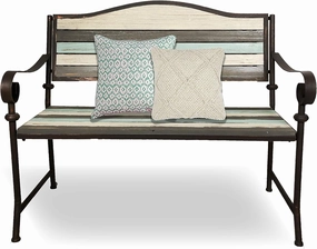 45 Inch Patio Bench, Garden Bench, Porch Bench, Cast Iron Love Seat