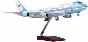 47CM for Boeing 747 Force One Aircraft Model Miniature Plane Landing Gear Diecast Airplanes Static Display Airplanes(with Light)