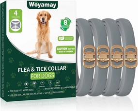 4 Pack Flea Collar for Dogs, 32-Month Dog Flea and Tick Treatment, Flea and Tick Prevention for Dogs, Adjustable Dog Flea and Tick Collar for All Breeds and Size