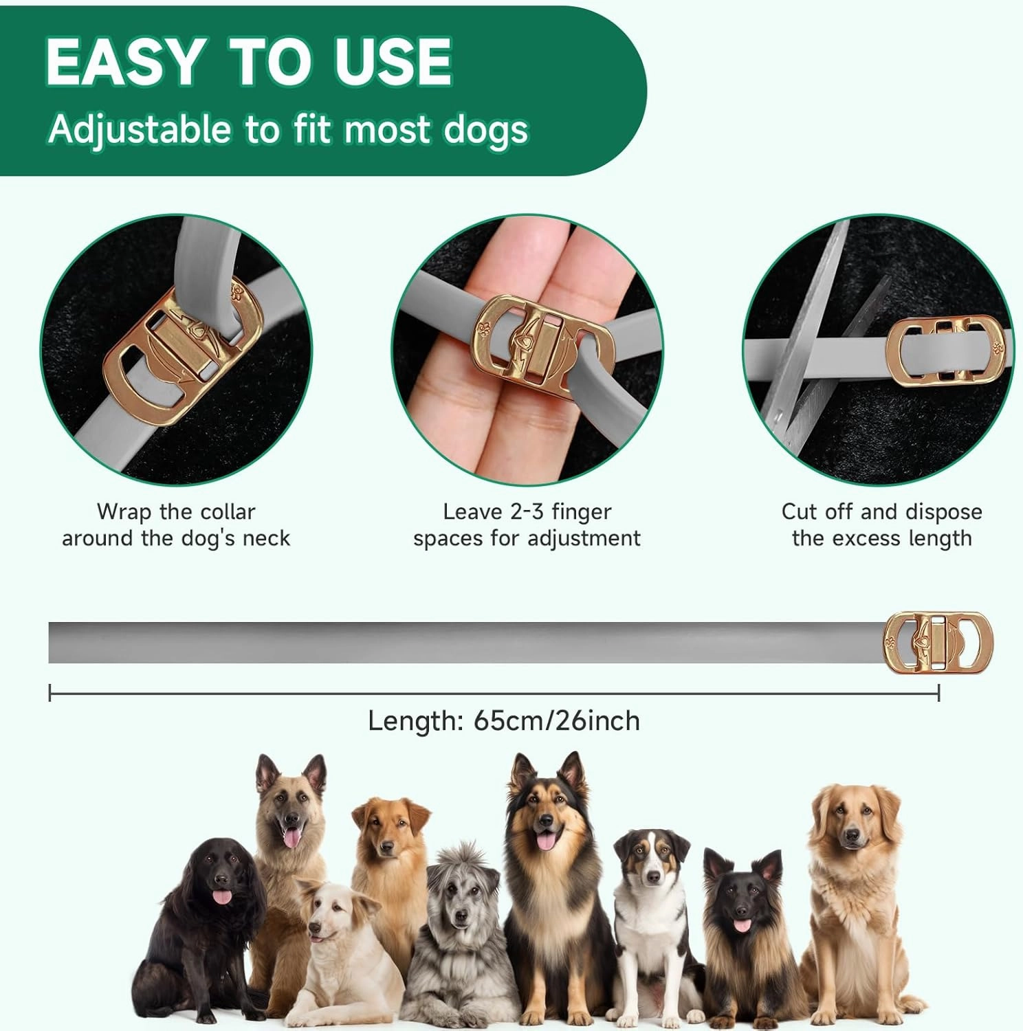 4 Pack Flea Collar for Dogs, 32-Month Dog Flea and Tick Treatment, Flea and Tick Prevention for Dogs, Adjustable Dog Flea and Tick Collar for All Breeds and Size