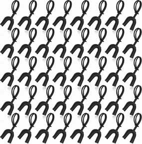 50 Pcs Strapped Mouth Guard Bulk Football Mouthguards with Strap, Soft Sport Mouthpiece Mouth Protector for Football Boxing Basketball Hockey Lacrosse Wrestling Jujitsu Rugby