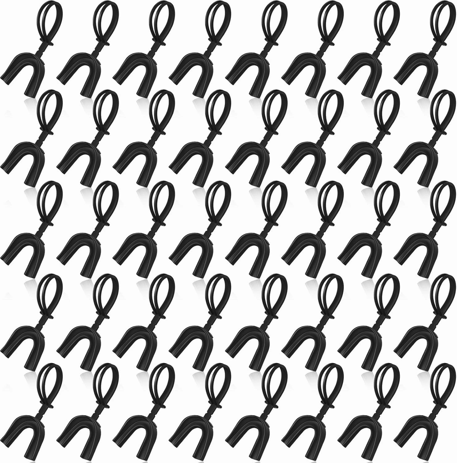 50 Pcs Strapped Mouth Guard Bulk Football Mouthguards with Strap, Soft Sport Mouthpiece Mouth Protector for Football Boxing Basketball Hockey Lacrosse Wrestling Jujitsu Rugby