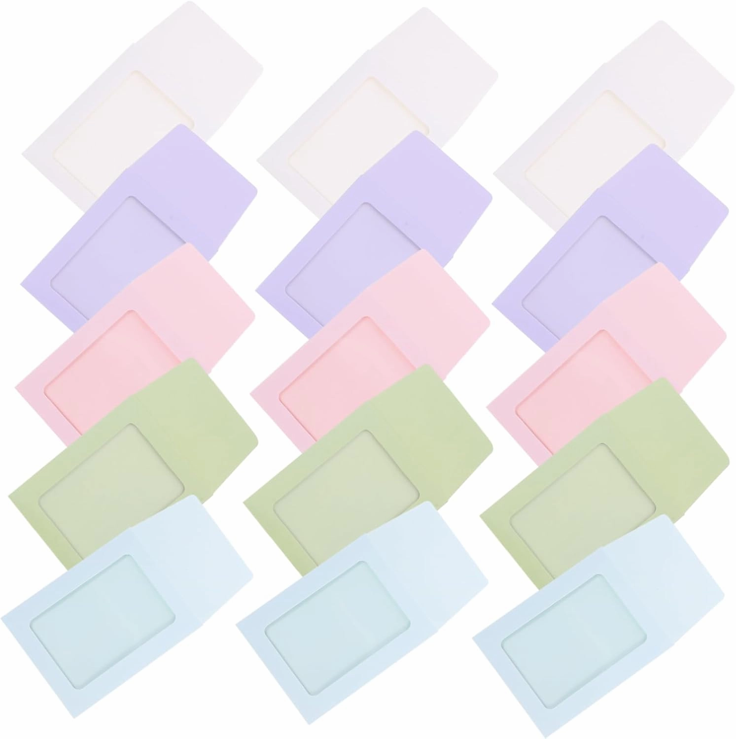 50Pcs Transparent Card Sleeves for Trading Cards DIY Photo Display Covers Macaron Colors Avocado for Organizing Game Pictures and Collectibles