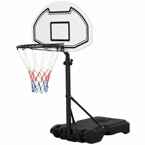 51"-64" Height Adjustable Basketball Hoop System Portable Poolside with Wheels