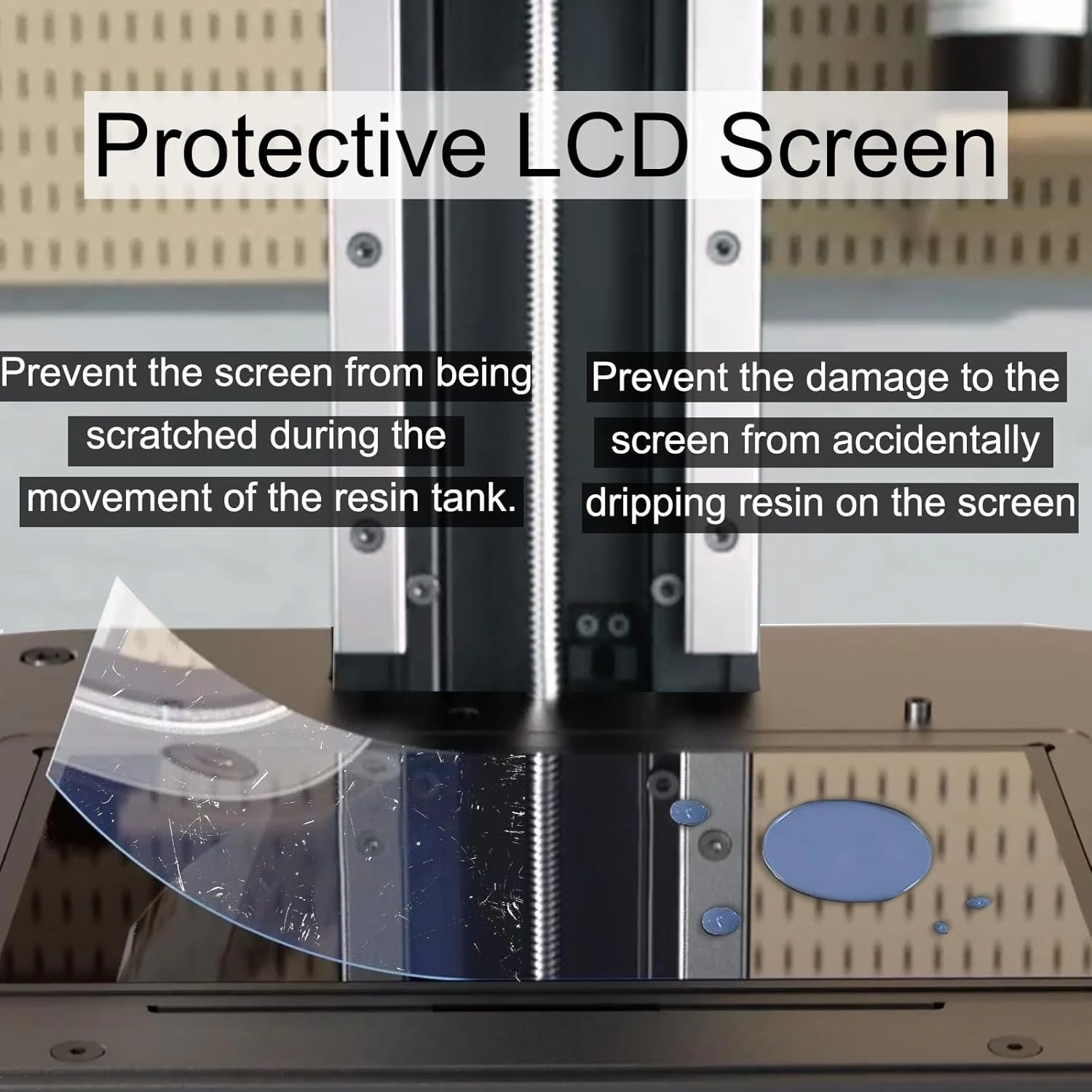 5PCS 10 Inches LCD Screen Protector Film - Scratch-Resistant High Light Transmittance Protective Films for ELEGOO Saturn 4 12K/Saturn 4 Ultra 12K LCD Resin 3D Printer