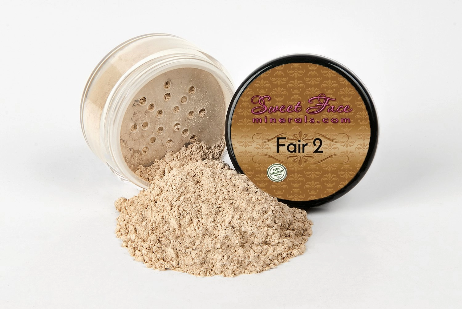 6pc STARTER KIT (FAIR 2) Mineral Makeup Sample Size Set Bare Face Matte Foundation Cover