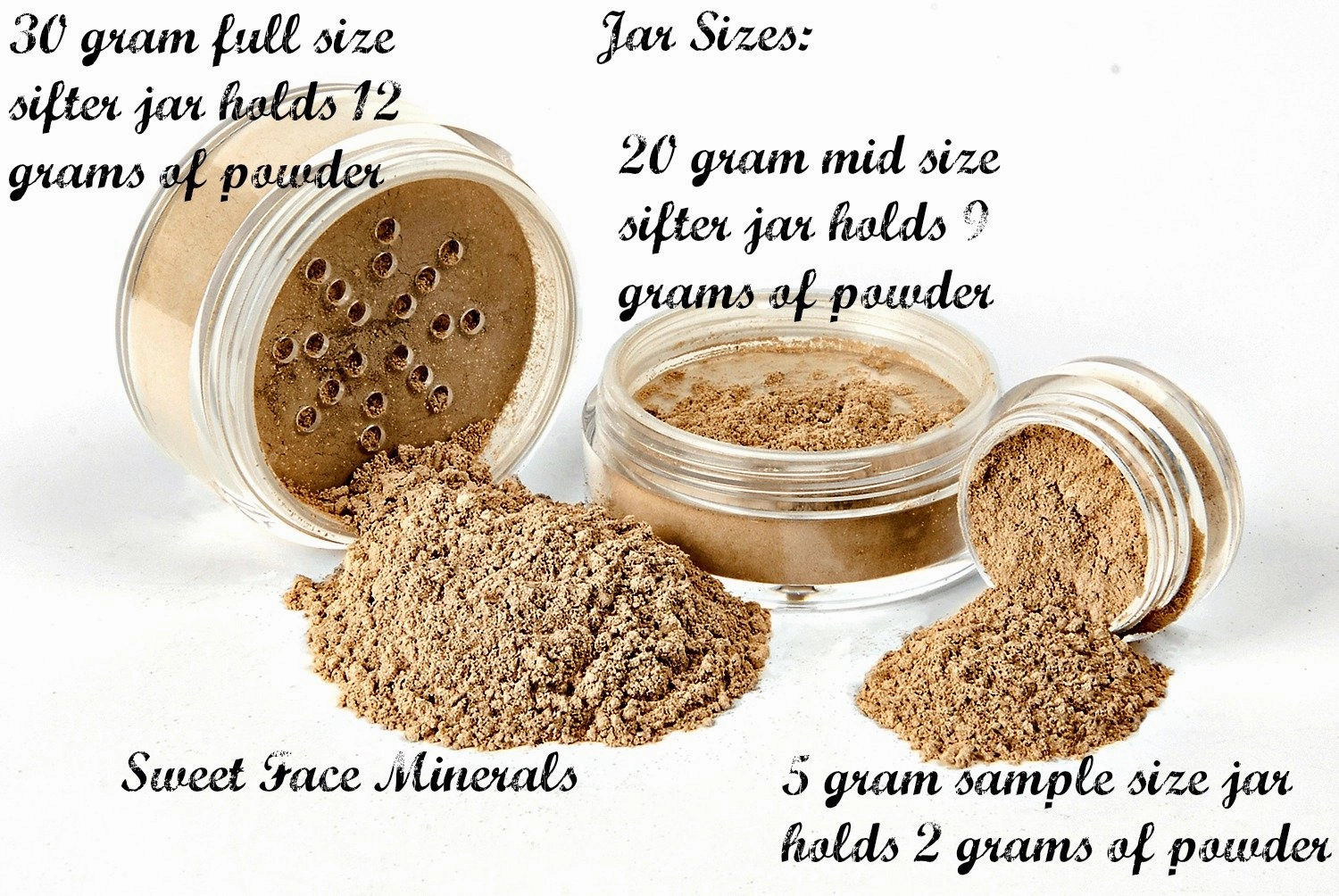 6pc STARTER KIT (FAIR 2) Mineral Makeup Sample Size Set Bare Face Matte Foundation Cover