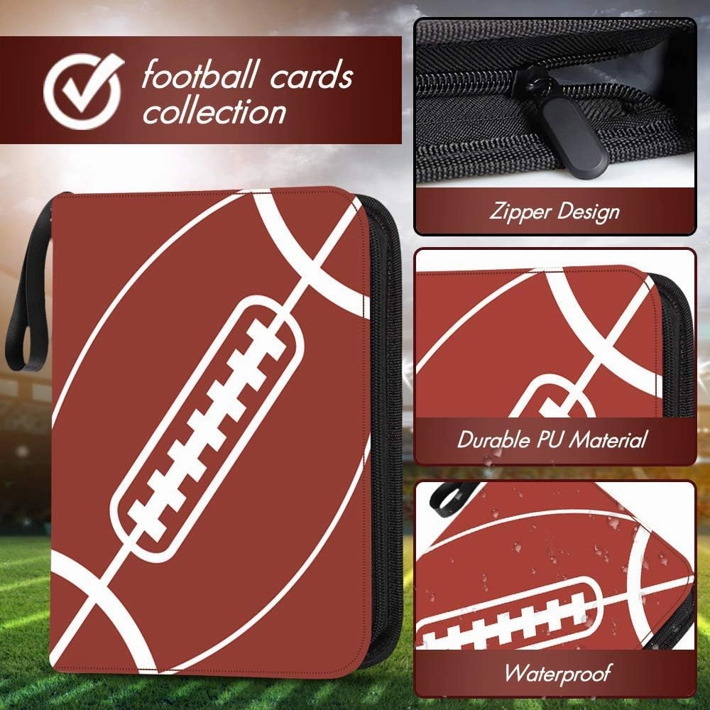 720 Pockets Football Card Binder with Sleeves fit for Baseball Cards, Trading Cards Album Cards Holder Protectors Set Fit for Game Card, Sports, Football Card