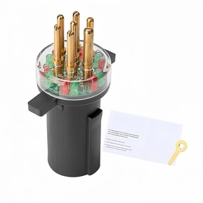 7-Way Round Pin Trailer Truck Circuit Plug Tester Replace 7865L | LED Indicators, Durable & Accurate Diagnostic Tool for Truck Drivers & Mechanics