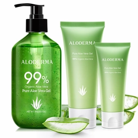 99% Pure Aloe Vera Gel Set - 4 Pieces - 300g Aloe Vera Gel, 2pcs x 114g Aloe Vera Gel & 45g Aloe Vera Gel