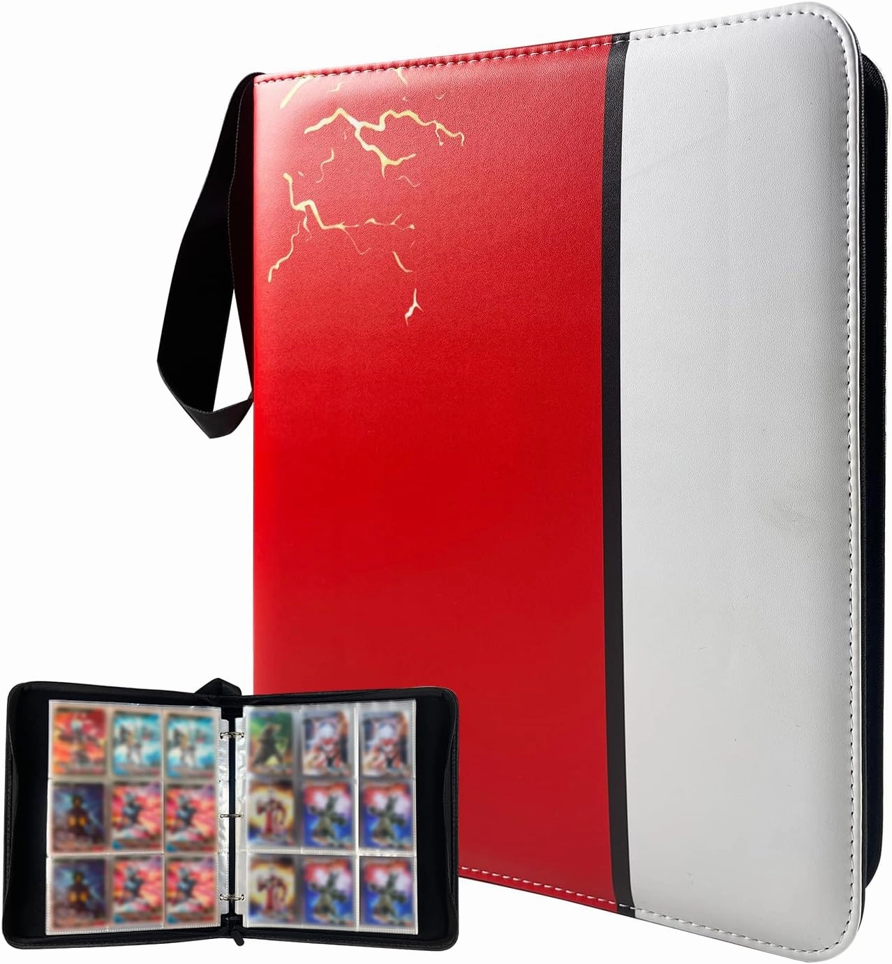 9 Pocket Card Binder with 900 Double Sided Pocket PU Collection Binder - Portable Waterproof Trading Card Storage Bag for Birthday Gifts