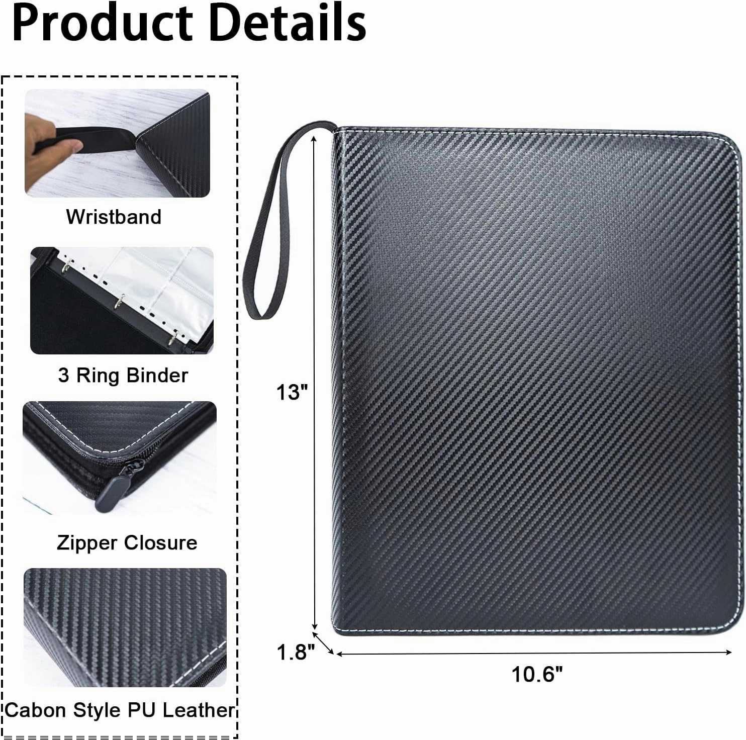 9 Pocket Trading Card Collection Book, Binder Card Album with 900 Pockets Game Card Sleeves, Binder Card Organizer for MTG, TCG, and Baseball Cards Protection and Storage
