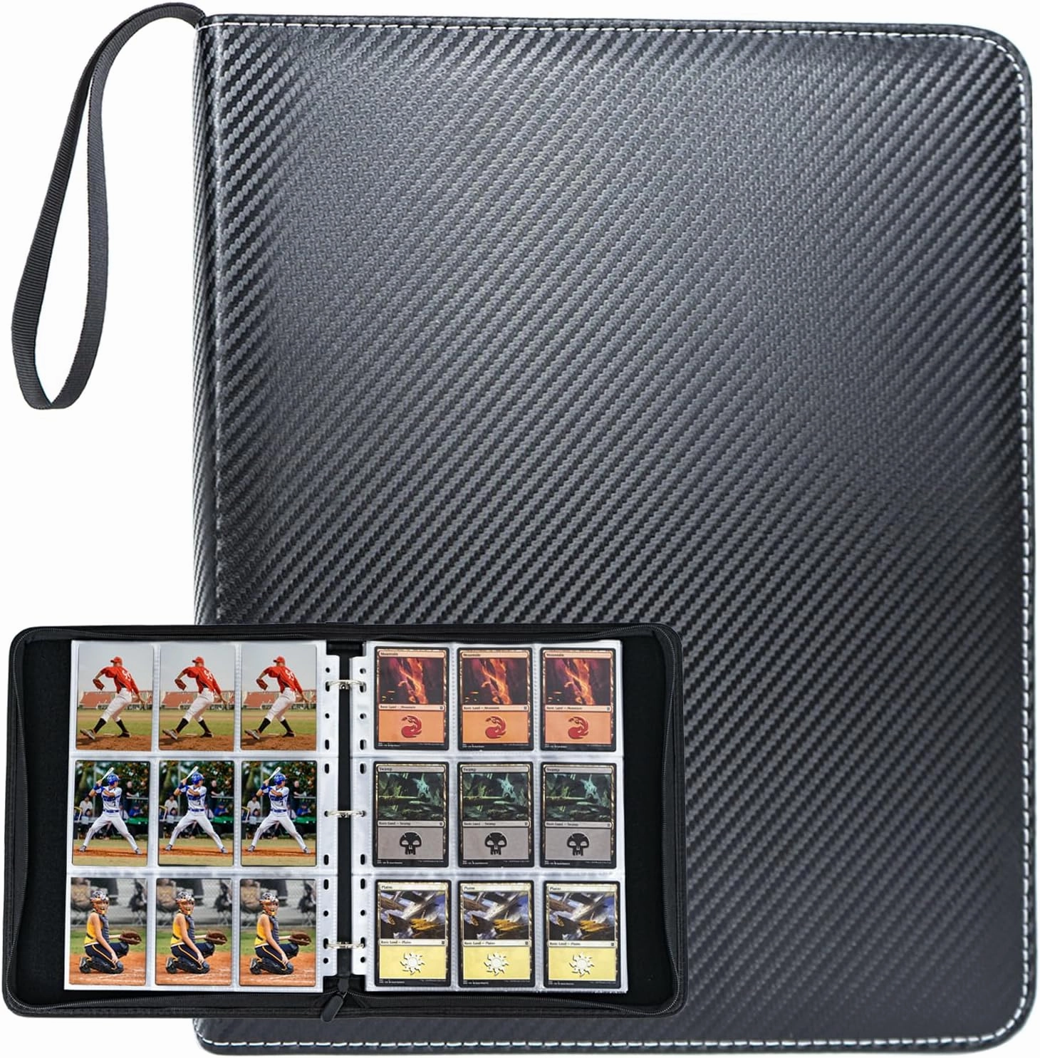 9 Pocket Trading Card Collection Book, Binder Card Album with 900 Pockets Game Card Sleeves, Binder Card Organizer for MTG, TCG, and Baseball Cards Protection and Storage