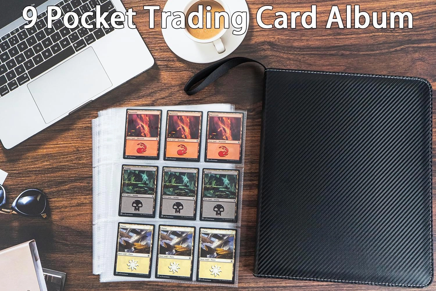 9 Pocket Trading Card Collection Book, Binder Card Album with 900 Pockets Game Card Sleeves, Binder Card Organizer for MTG, TCG, and Baseball Cards Protection and Storage