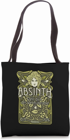 Absinth La fée verte Art Nouveau Absinth Tote Bag