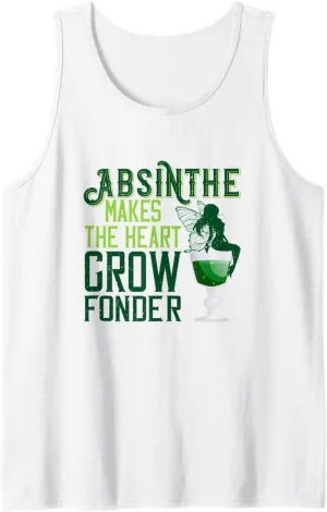 Absinthe Liquor Green Fairy Makes the Heart Grow Fonder Tank Top