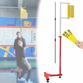 Adjustable Vertical Jump Tester with Telescopic Reset Rod - Vertical Leap Measurement Tool for Basketball & Volleyball