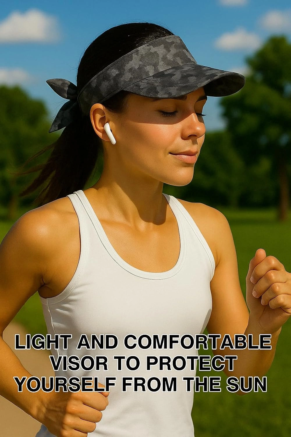 Adjustable Women´s Visor -UV Protection, Lightweight Hat for Golf, Tennis, Running & Outdoor Activities.