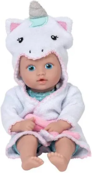ADORA Bath Time Baby Tots Collection, 8.5" Baby Doll and Clothes Set, Made with Fresh Powder Scent, Machine Washable and Exclusive QuickDri Vinyl Body, Birthday Gift for Ages 1  - Unicorn
