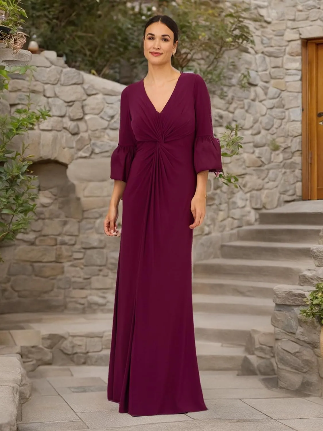Adrianna Papell Women's Twist Front Jersey Gown