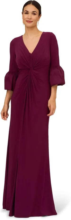 Adrianna Papell Women's Twist Front Jersey Gown