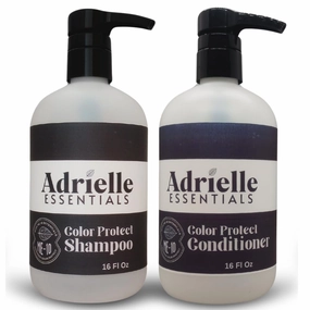 Adrielle Essentials Bergamot Fig & Walnut Scented Color Protect Hair Shampoo and Conditioner Set, 16 Oz Shampoo - 16 Oz Conditioner