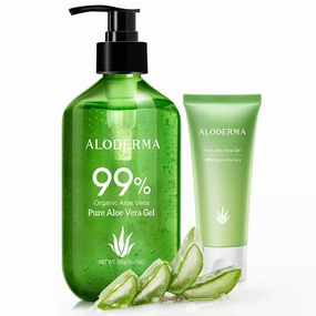 All Purpose Aloe Vera Gels Set - 3 Pack - 300g Aloe Vera Gel & 45g Aloe Vera Gel Travel Size x 2pcs