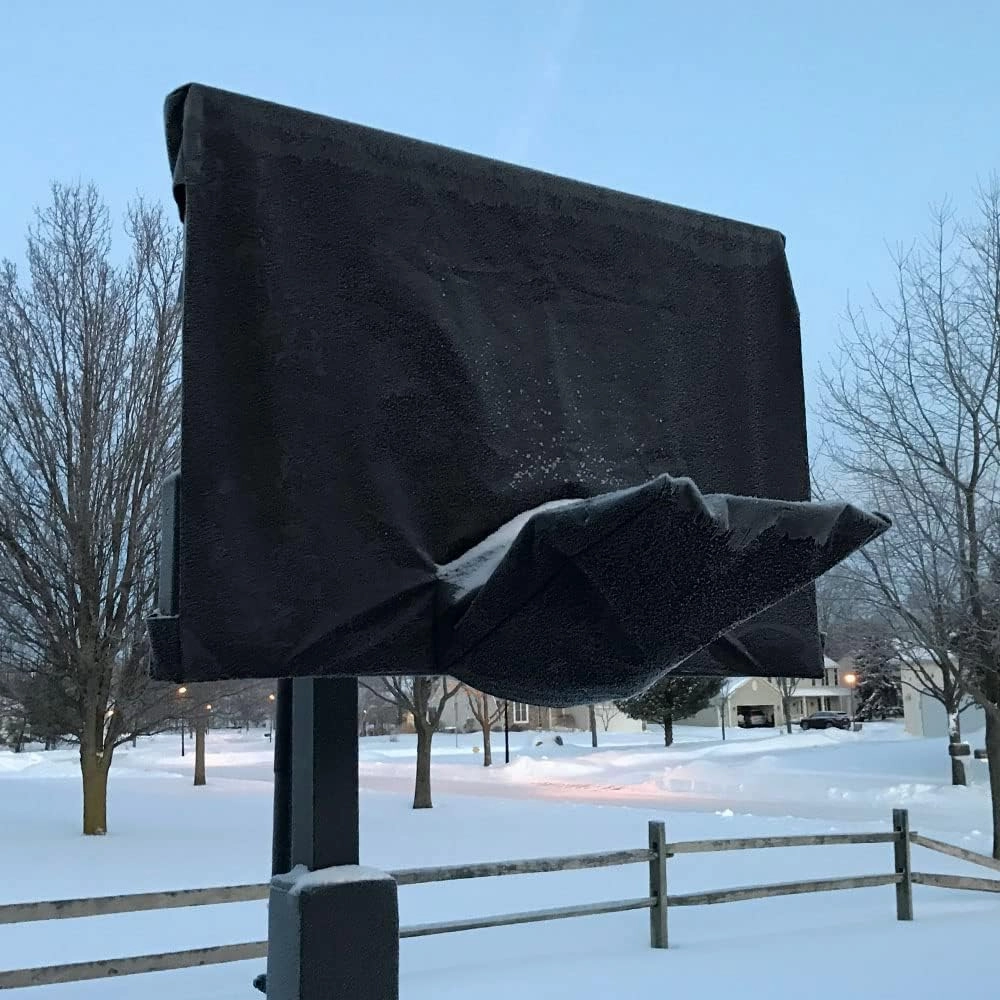 All-Weather Basketball Hoop Cover – Large (72" x 42") – Fits Goalrilla, Spalding, Lifetime, Silverback – Protects Backboard & Rim from Snow, Rain, UV – Made in USA
