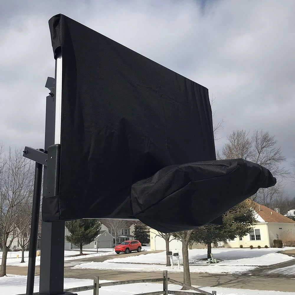 All-Weather Basketball Hoop Cover – Large (72" x 42") – Fits Goalrilla, Spalding, Lifetime, Silverback – Protects Backboard & Rim from Snow, Rain, UV – Made in USA