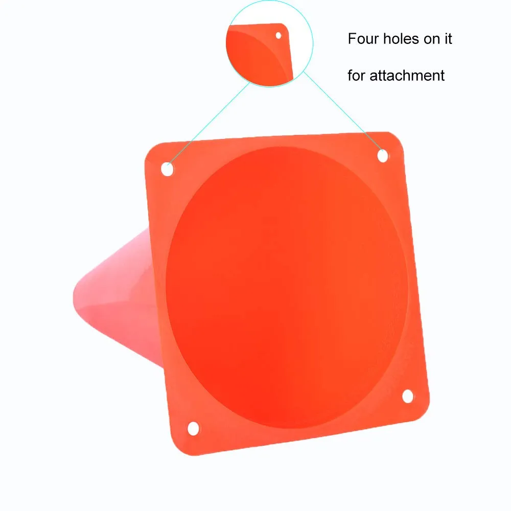Alyoen 9 inch Traffic Cones, Plastic Sports Cones, Soccer Training Cones for Outdoor Activity & Festive Events (Sets of 10/15/ 20)