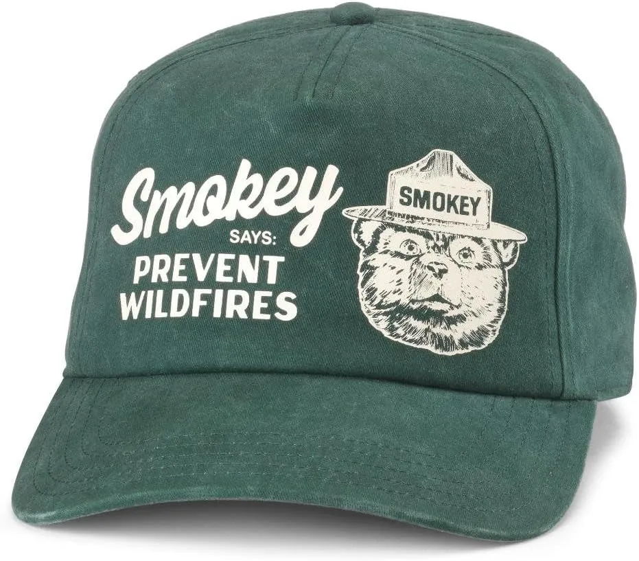 AMERICAN NEEDLE Smokey The Bear Unisex Adjustable Snapback Baseball Hat