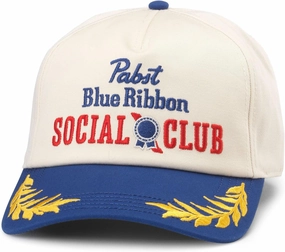 AMERICAN NEEDLE Pabst Blue Ribbon PBR Beer Unisex Adjustable Snapback Baseball Hat