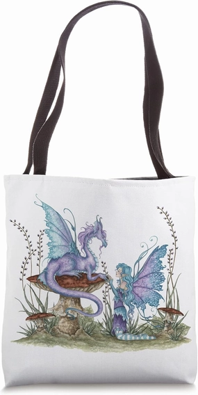 Amy Brown Companions Fairy & Dragon Tote Bag