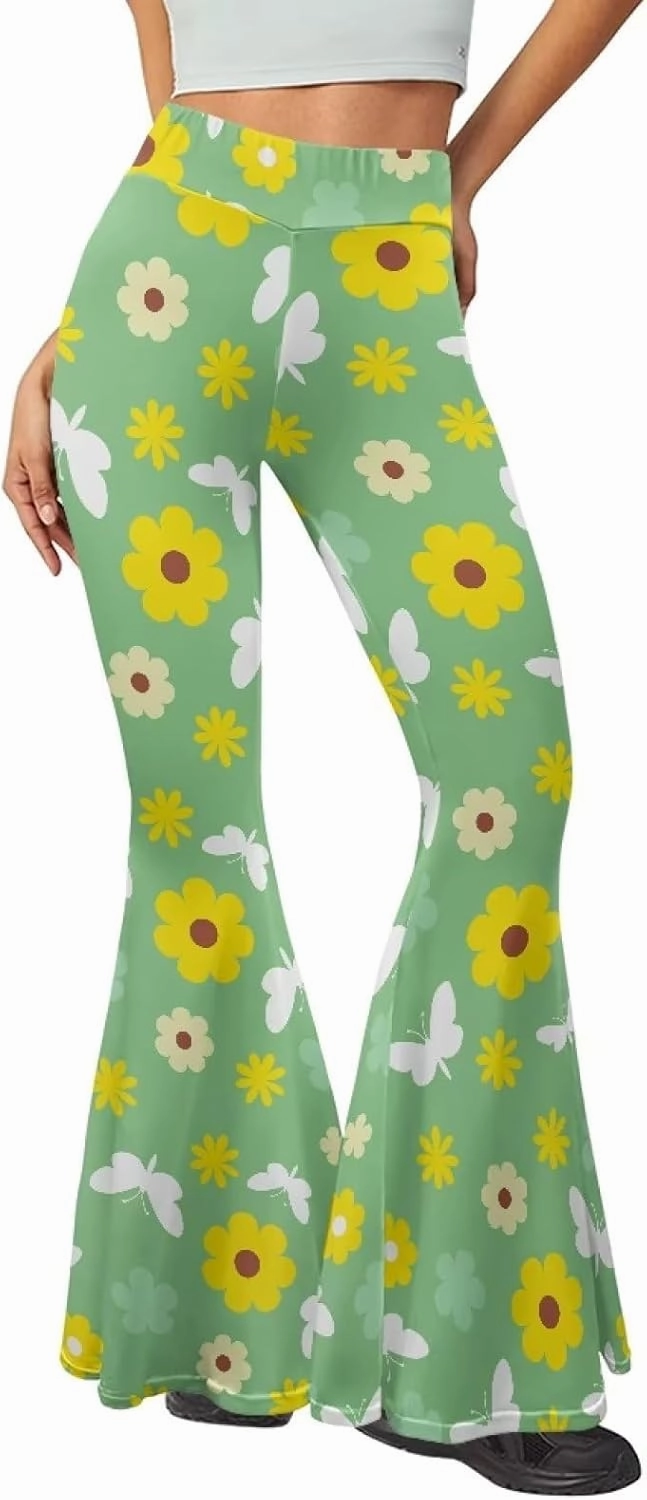 Amzbeauty Yoga Pants Women Flare Bell Bottom Breathable Soft Yoga Pants